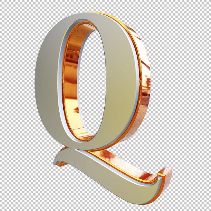 Render 3d de la letra Q