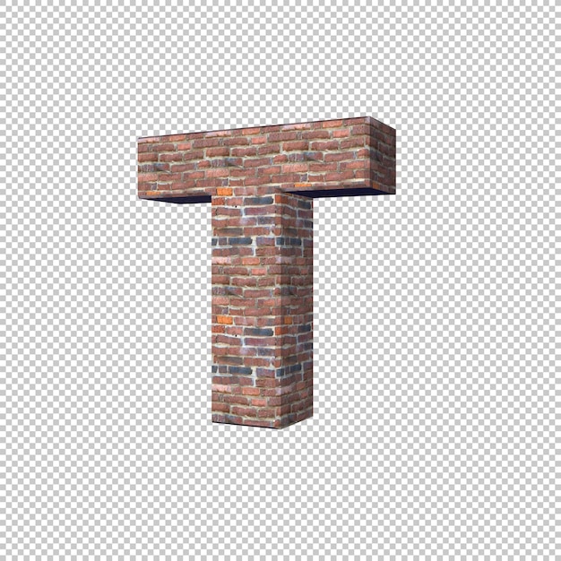 Render 3d de letra t