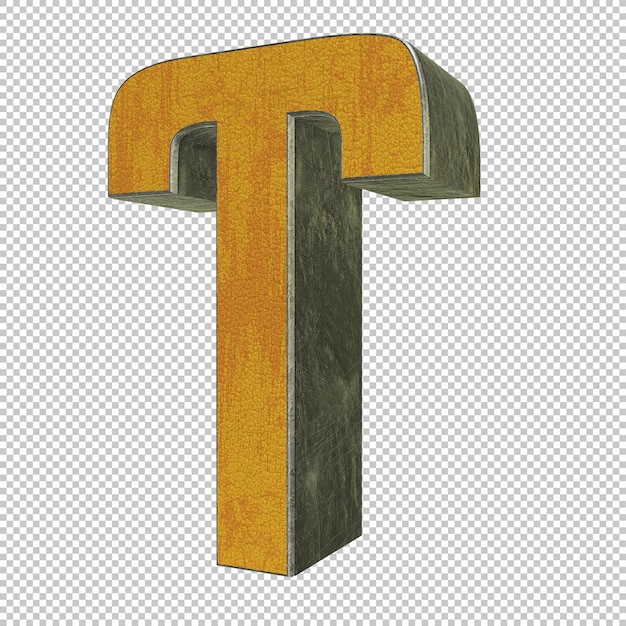 Render 3d de letra T
