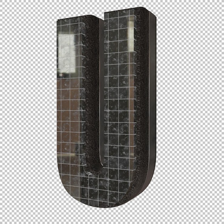 Render 3d de letra U