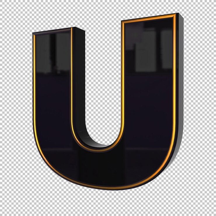 Render 3d de letra U