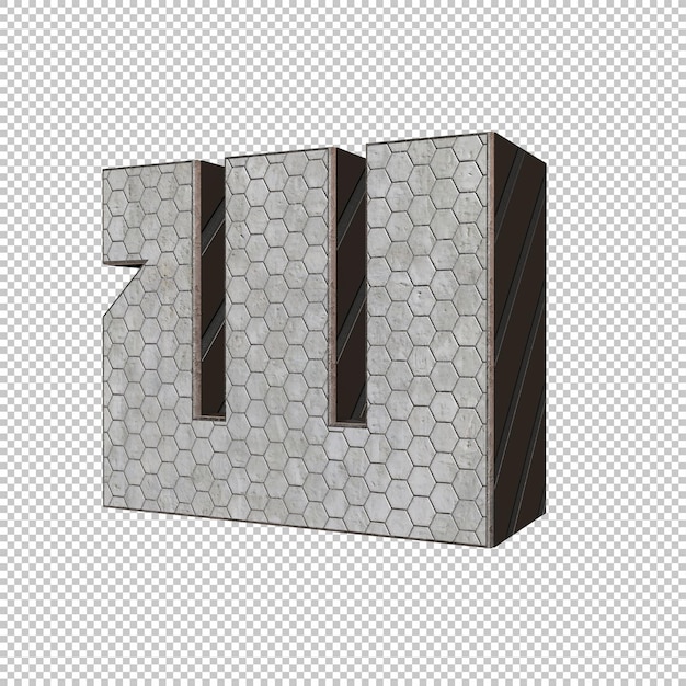 Render 3d de letra W