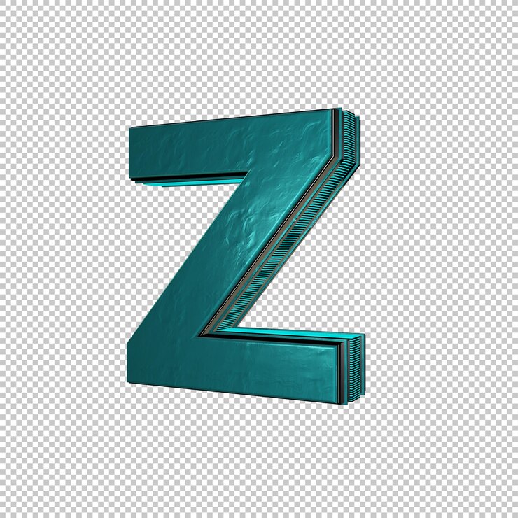 PSD render 3d de la letra z