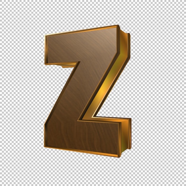 Render 3d de la letra Z