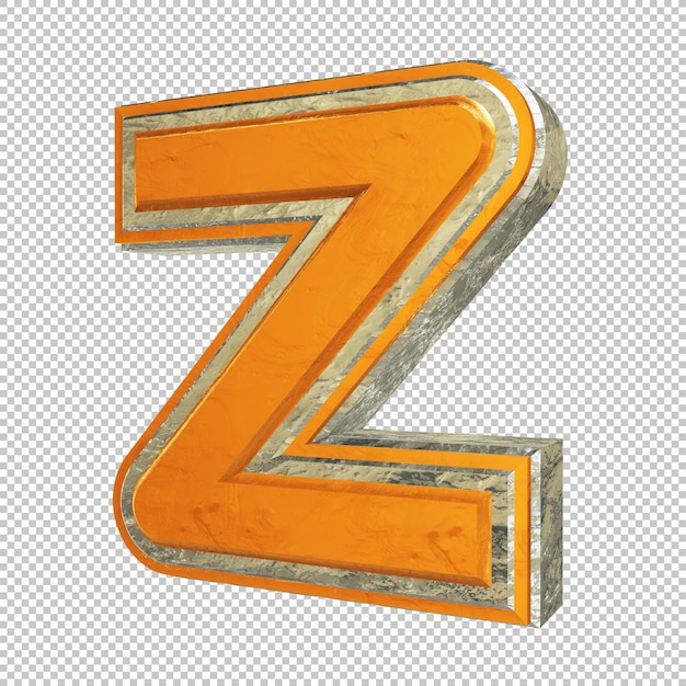 PSD render 3d de la letra z