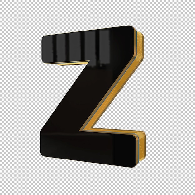 PSD render 3d de la letra z