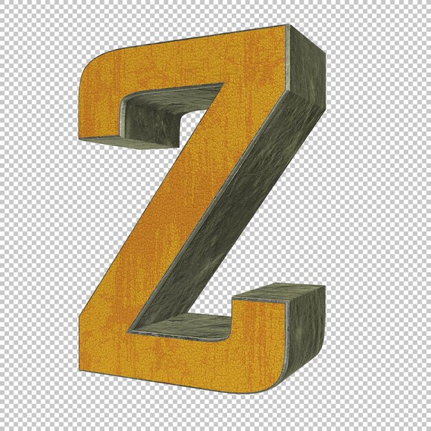 Render 3d de la letra Z