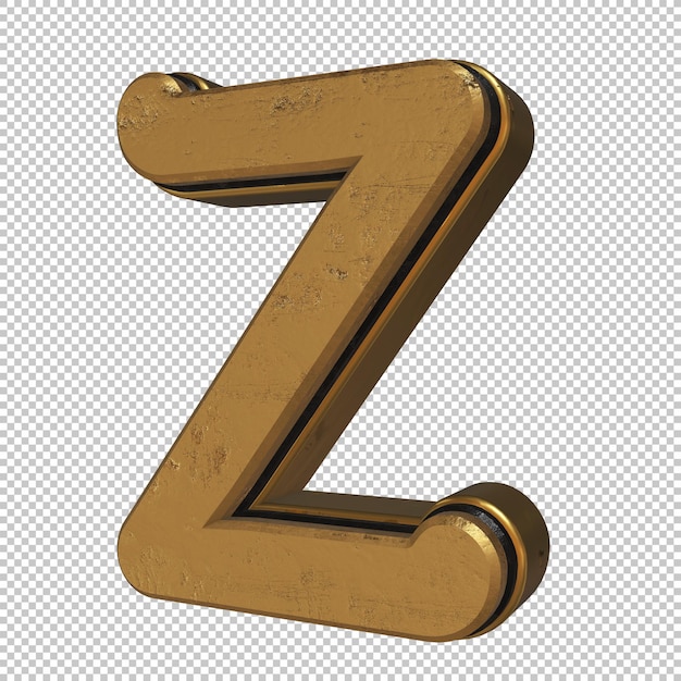 PSD render 3d de la letra z