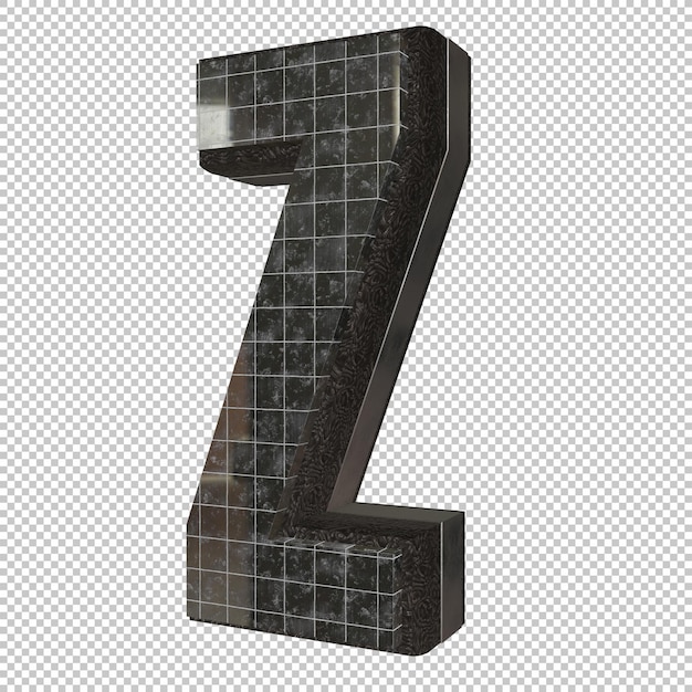 PSD render 3d de la letra z