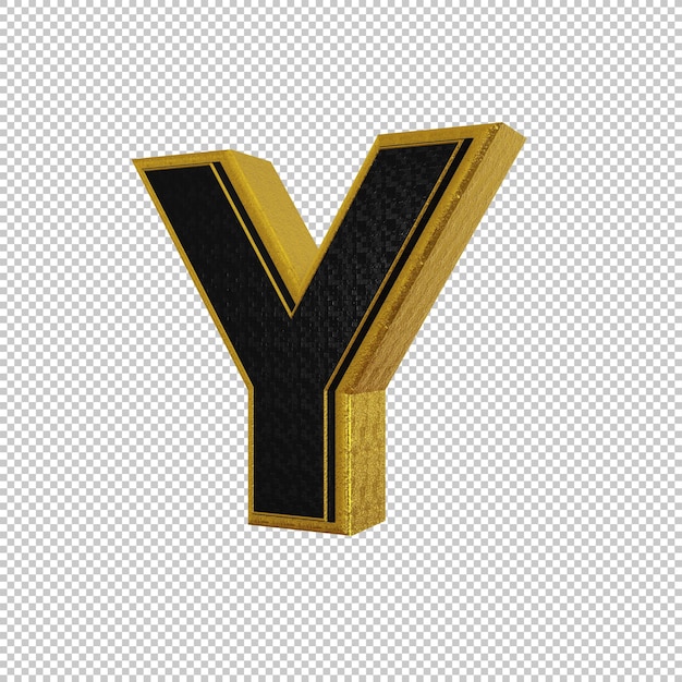 Render 3d de letra Y