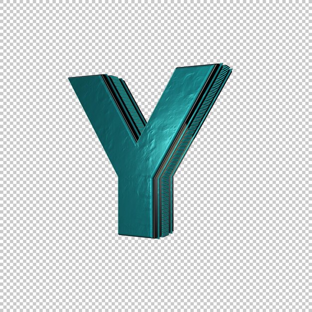 Render 3d de letra Y