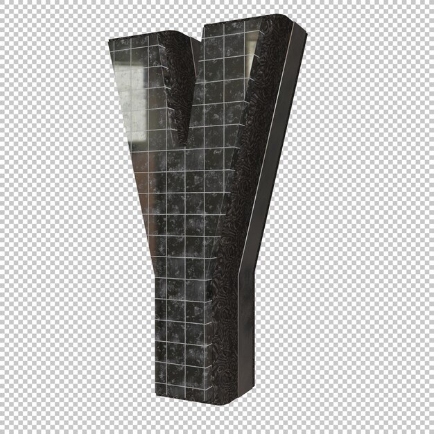 Render 3d de letra Y