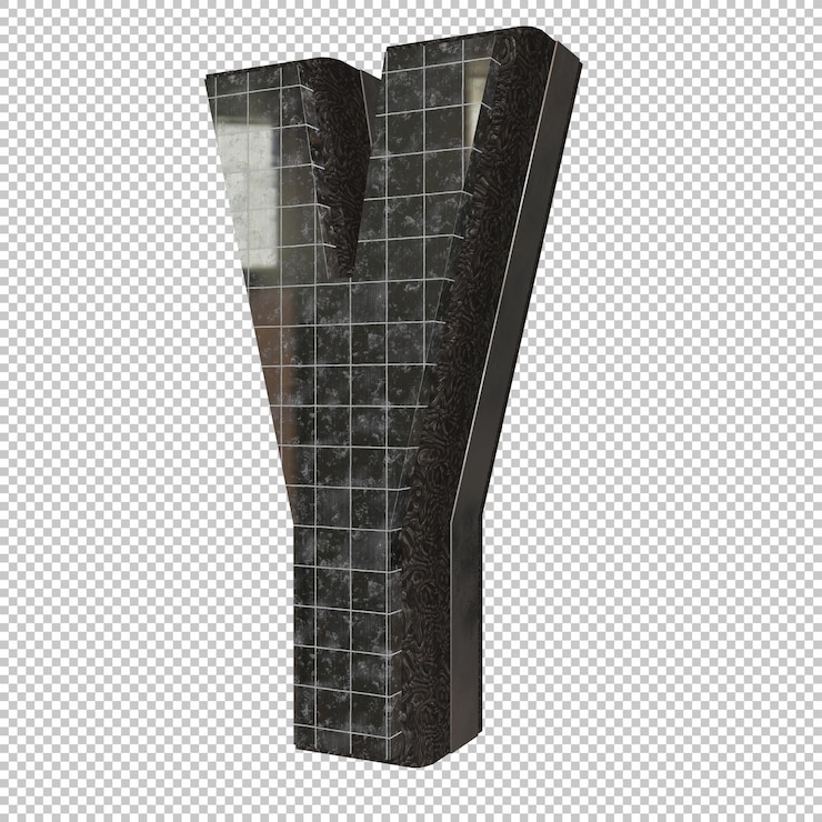 PSD render 3d de letra y