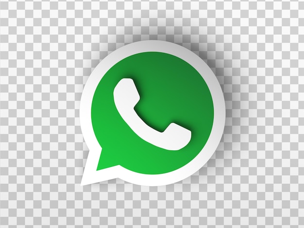 PSD render 3d del logo de whatsapp