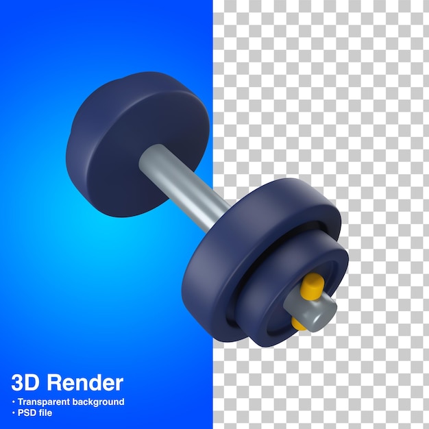 Render 3d con mancuernas