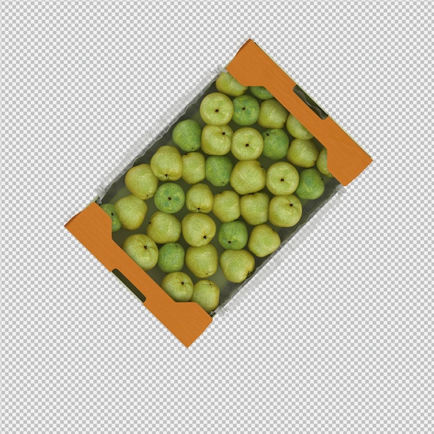 render 3d de manzanas