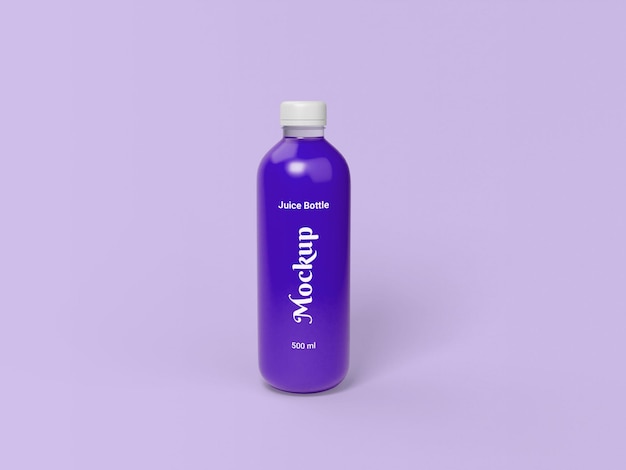 Render 3d de maqueta de botella de jugo totalmente editable