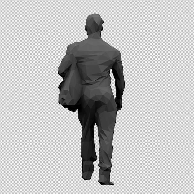 PSD render 3d masculino isométrico