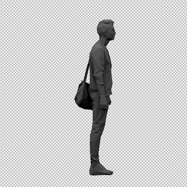 Render 3D masculino isométrico