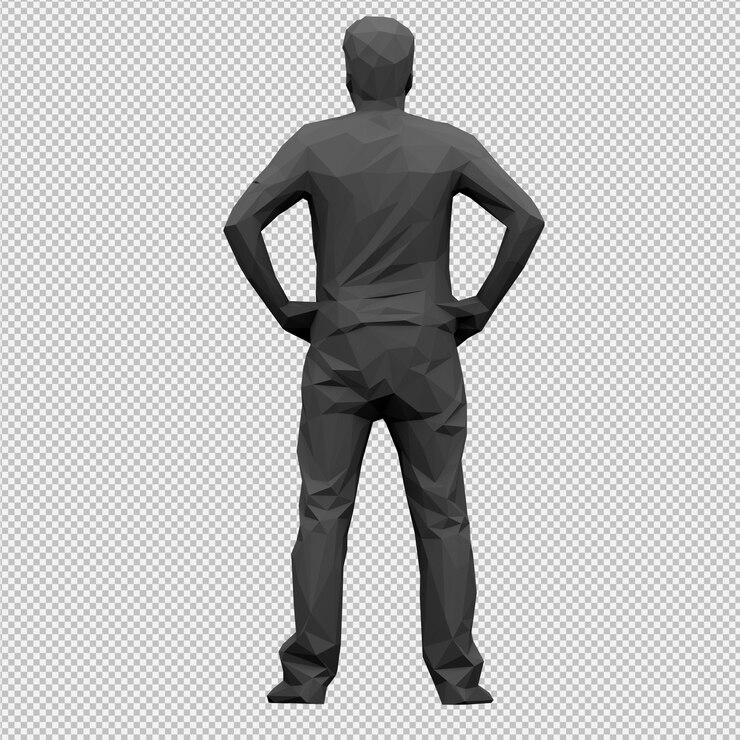 PSD render 3d masculino isométrico