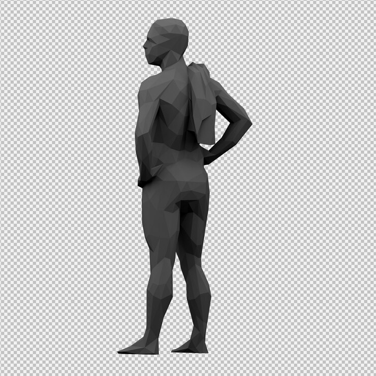 PSD render 3d masculino isométrico
