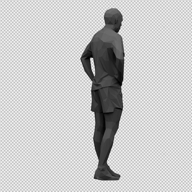 PSD render 3d masculino isométrico