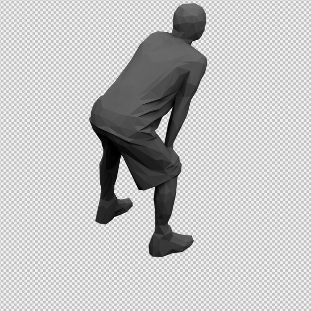Render 3D masculino isométrico