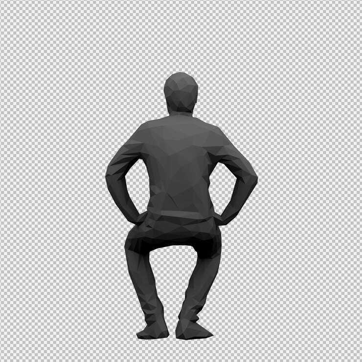 PSD render 3d masculino isométrico