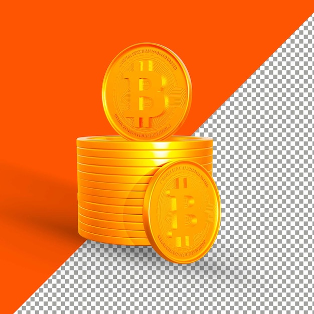 Render 3d de moneda de oro aislado