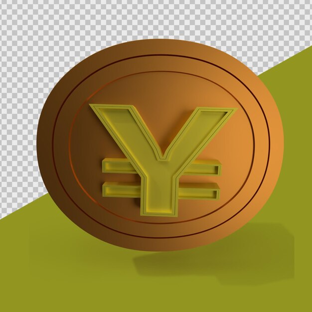 RENDER 3D MONEDA YEN