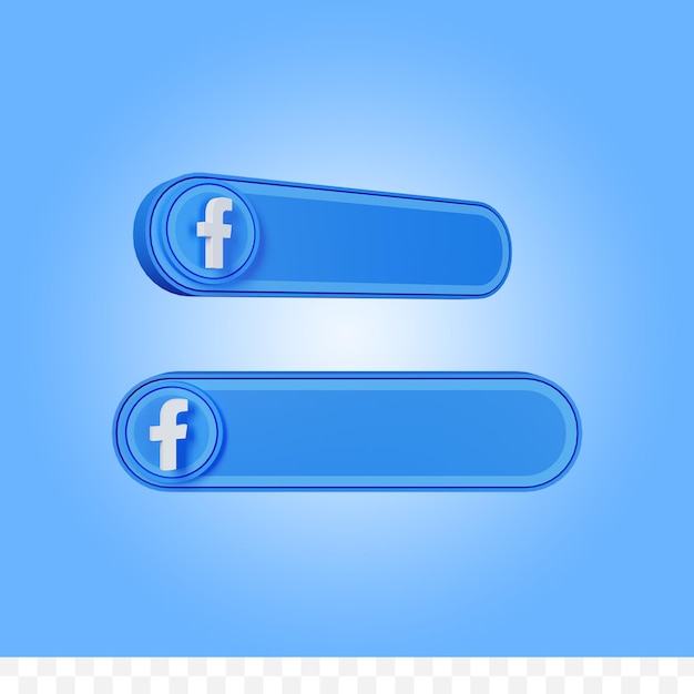 PSD render 3d nombre de usuario de redes sociales facebook