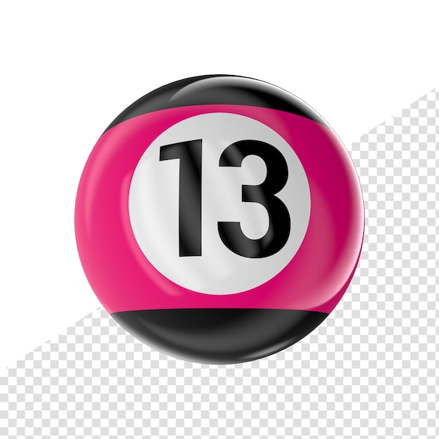 render 3d de número de bola