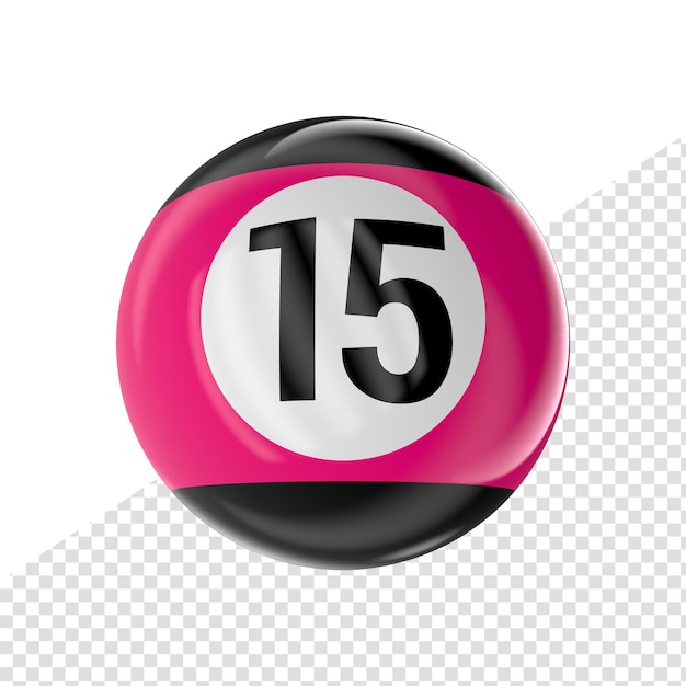 render 3d de número de bola