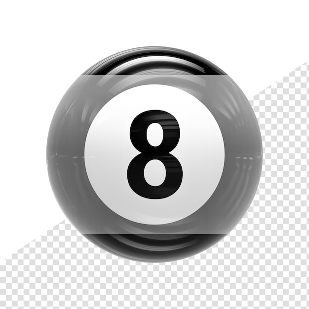 render 3d de número de bola