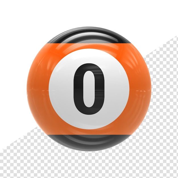 render 3d de número de bola