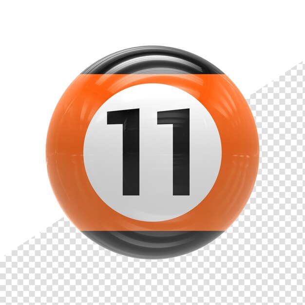 render 3d de número de bola