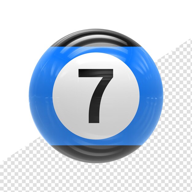 render 3d de número de bola