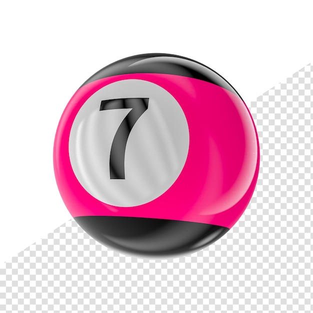 render 3d de número de bola
