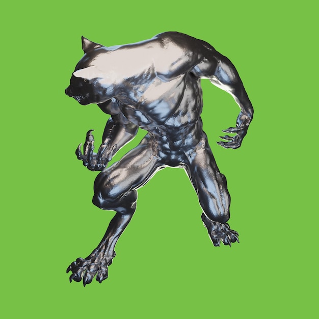 Render 3D objek hi-res humanoid