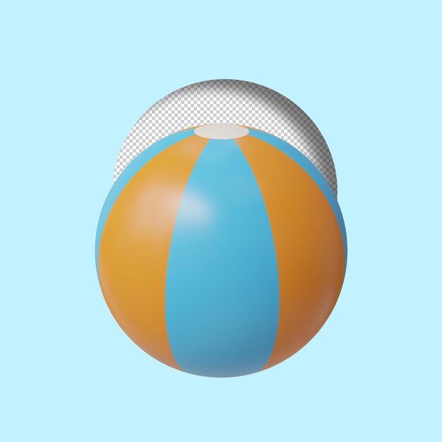 Render 3d de pelota de playa