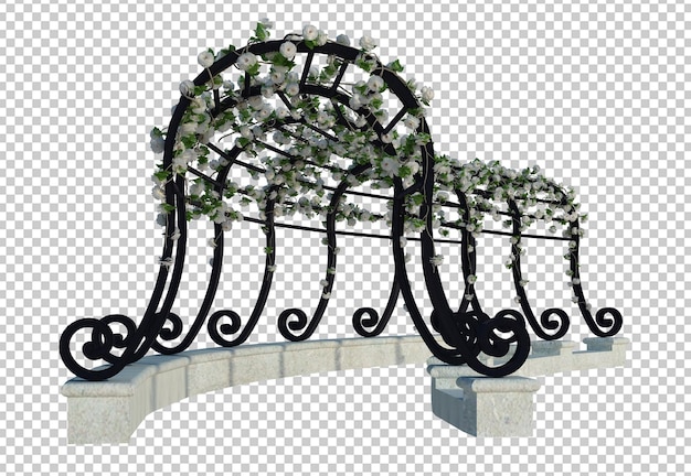 Render 3d de plantas de hiedra aisladas