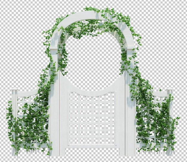 PSD render 3d de plantas de hiedra aisladas