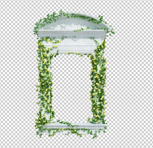 PSD render 3d de plantas de hiedra aisladas