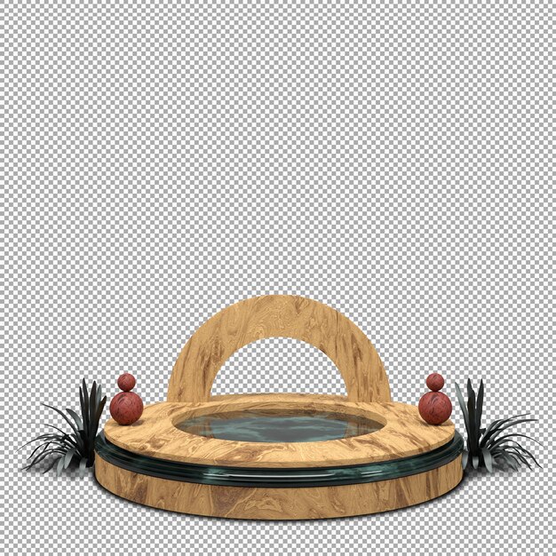 Render 3D de podio con un diseño hermoso y elegante