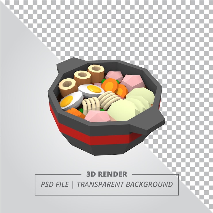 PSD render 3d de poly oden bajo