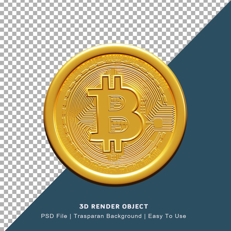 PSD render 3d poster blockchain criptomoneda bitcoin