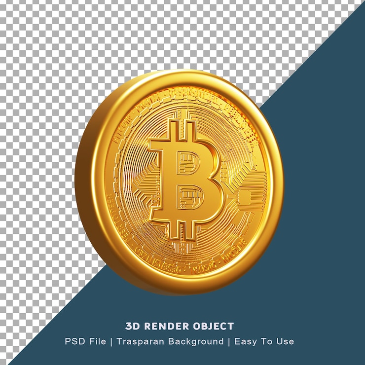 PSD render 3d poster blockchain criptomoneda bitcoin