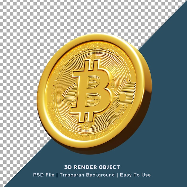 Render 3D poster blockchain cryptocurrency bitcoin