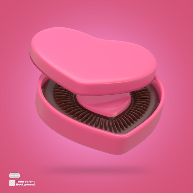Render 3d de regalo de amor