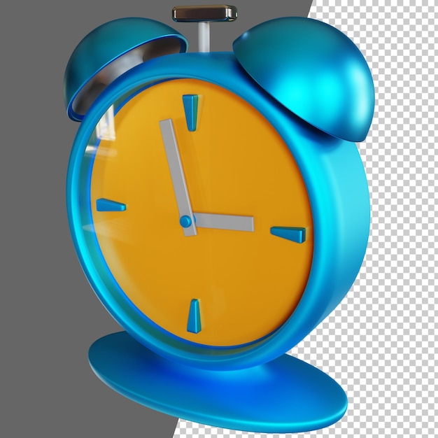 Render 3D de reloj azul